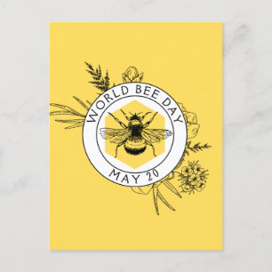 Carte Postale Journée mondiale de l'abeille