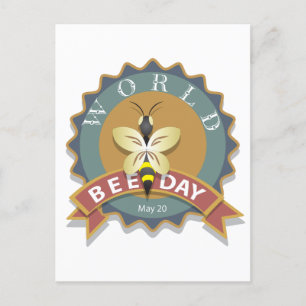 Carte Postale Journée mondiale de l'abeille 20 mai