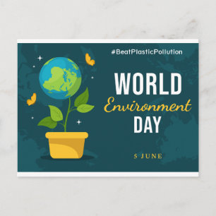 Carte Postale Journée mondiale de l'environnement 5 juin Planète