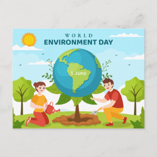 Carte Postale Journée mondiale de l'environnement Texte personna