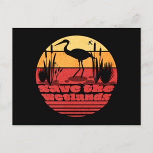 Carte Postale Journée mondiale des terres humides Coucher de sol