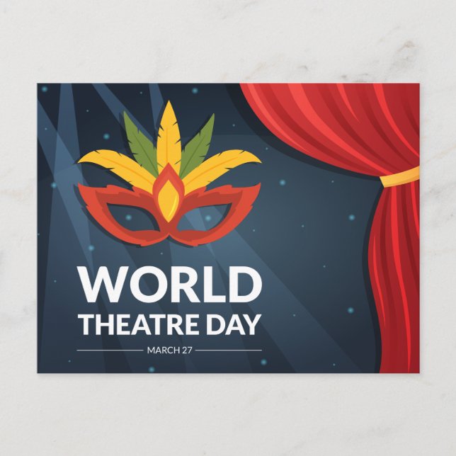 Carte Postale Journée mondiale du théâtre (Devant)