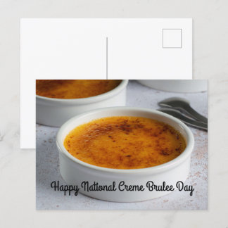 Carte Postale Journée nationale de la crème Brulee