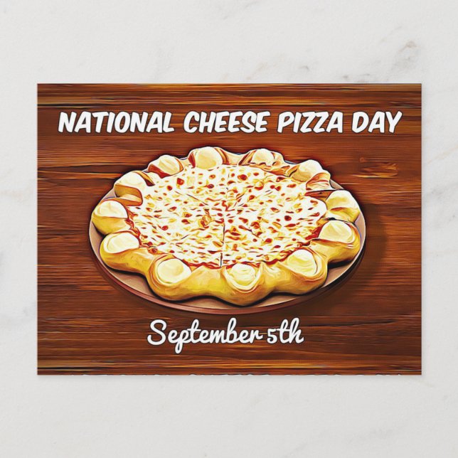 Carte Postale Journee nationale de la pizza au fromage Fêtes gas (Devant)