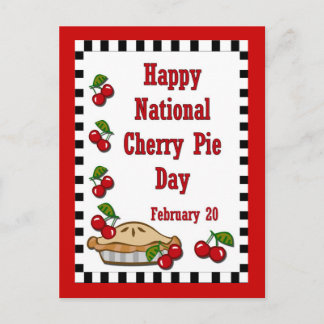 Carte Postale Journée nationale de la tarte aux cerises 20 févri