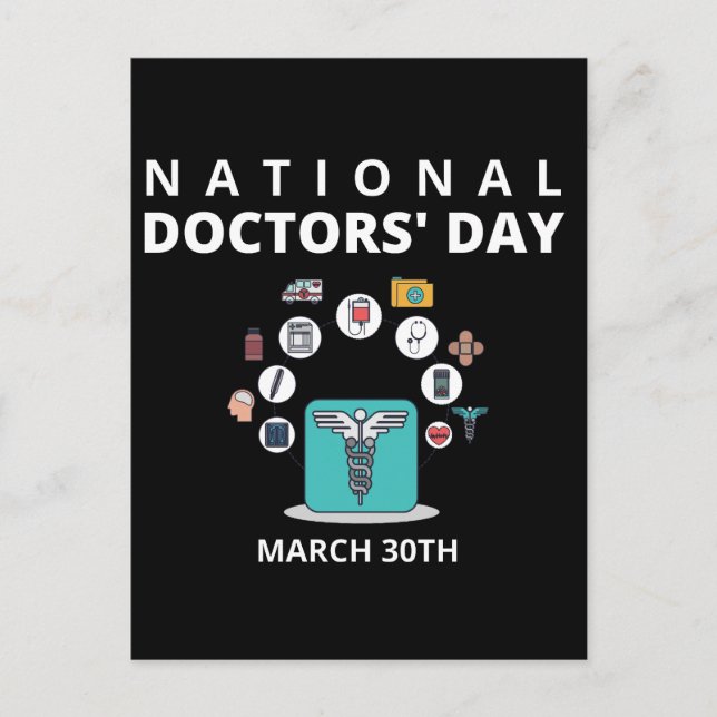 Carte Postale Journée nationale des médecins (Devant)