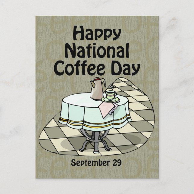 Carte Postale Journée nationale du café 29 septembre (Devant)