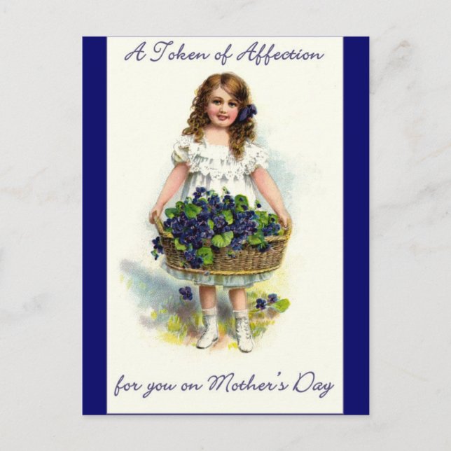 Carte Postale Journée vintage des mères (Devant)
