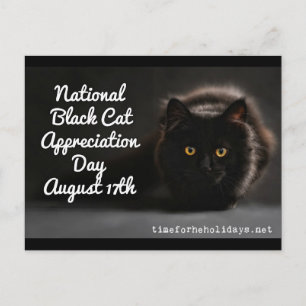 Carte Postale Jours fériés de la Journée nationale des chats noi