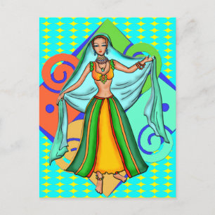 Carte Postale Jovely Belly Dancing Girl