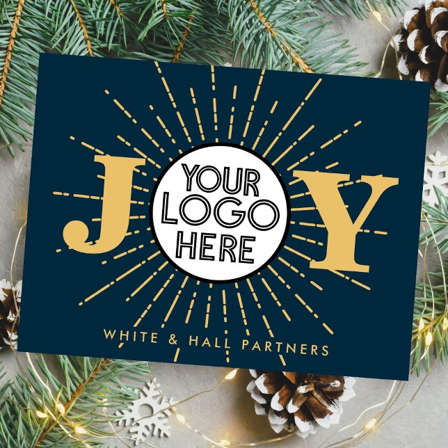 Carte Postale Joy Business Logo Noël Flambeau de neige (Créateur téléchargé)