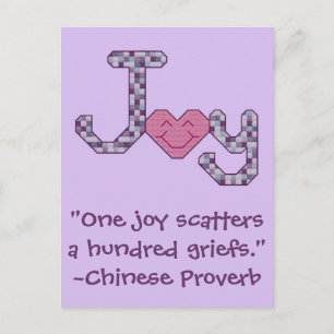 Carte Postale Joy Chinese Proverbe
