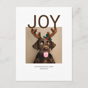 Carte Postale Joy Christmas Photo (carte postale de retour)