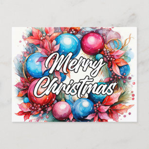 Carte Postale Joyeuse couronne de Noël   JOYEUSES FÊTES