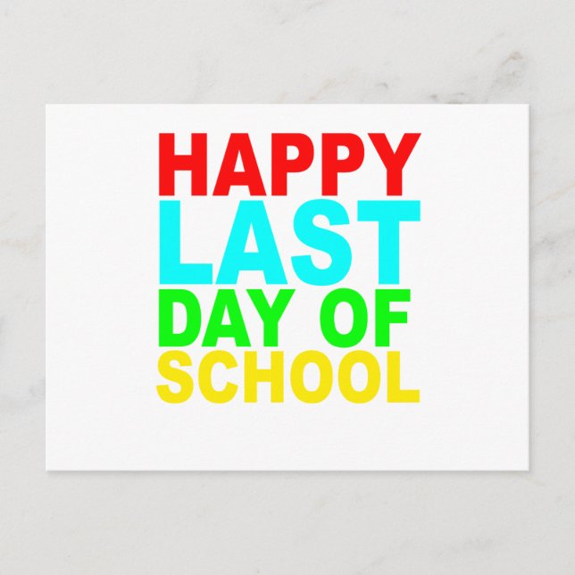 Carte Postale Joyeuse Dernière journée de l'école T-Shirts.png (Devant)
