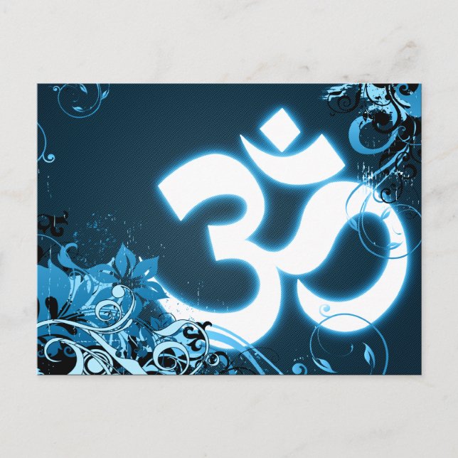 Carte Postale joyeuse diwali hi-fi om brillant (Devant)