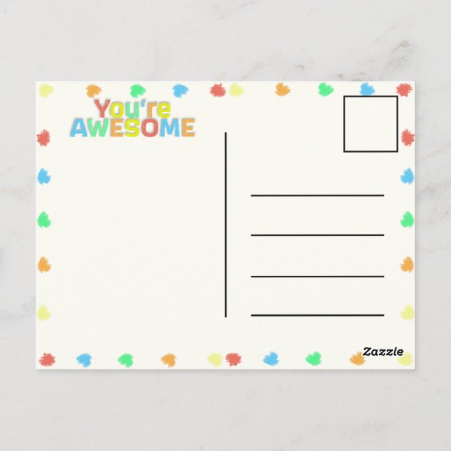 Carte Postale Joyeuse en Toute Occasion (Dos)