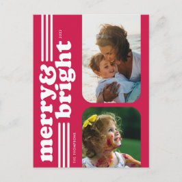 Carte postale Joyeuse et brillante Retro Magenta P