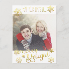 Carte postale Joyeuse et Lumineuse neige