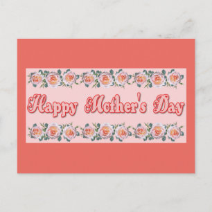 Carte Postale Joyeuse Fête des Mères Florale