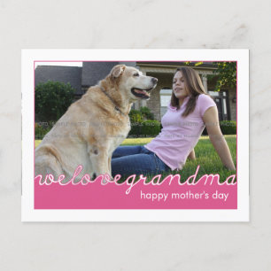 Carte Postale Joyeuse fête des mères pour grand-mère violet phot