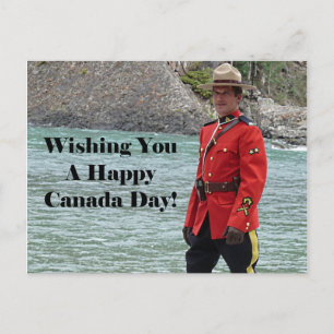 Carte Postale Joyeuse fête du Canada Drôle belle photo de montag