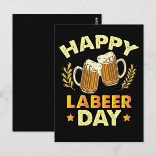 Carte Postale Joyeuse Fête du Labeer Jour Sarcastique Fête de la