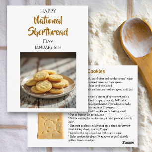 Carte Postale Joyeuse Fête du Shortbread 6 janvier