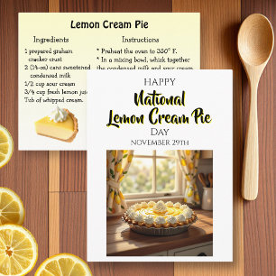 Carte Postale Joyeuse Fête nationale de la tarte à la crème de c
