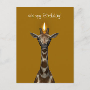 Carte Postale Joyeuse Giraffe d'anniversaire