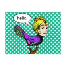 Carte postale Joyeuse Harpy Anthropomorphes Bird G