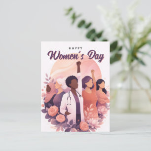 Carte Postale Joyeuse Journée internationale des femmes le 8 mar