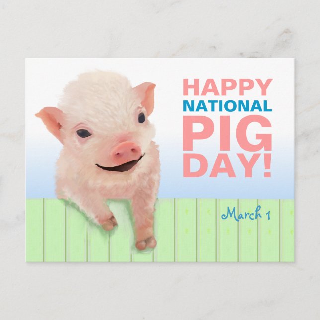 Carte Postale Joyeuse Journée nationale du cochon ! (Devant)