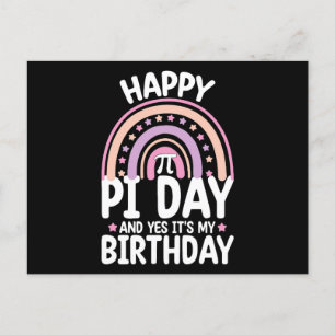 Carte Postale Joyeuse Journée Pi Et Oui C'est Mon Anniversaire M