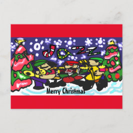 Carte Postale Joyeuse musique jazz de Noël