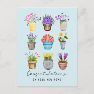 Carte Postale Joyeuse nouvelle maison Félicitations pour la crém