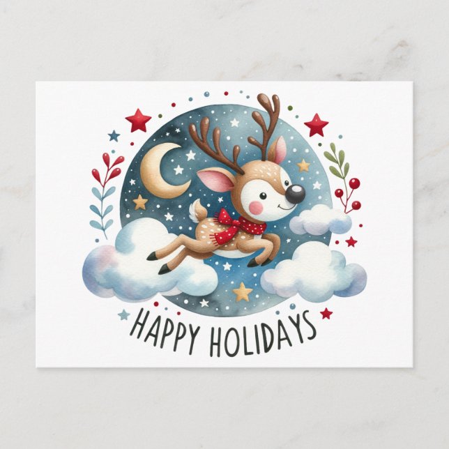 Carte postale Joyeuse Reindeer (Devant)
