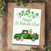 Joyeuse Saint-Patrick Gnomes de Camion Verts