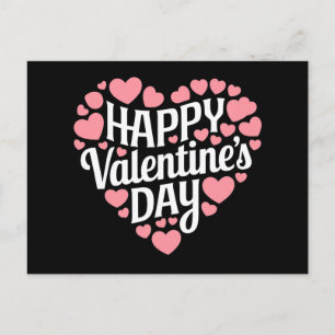 Carte Postale Joyeuse Saint Valentin drôle cœur amour Valentin