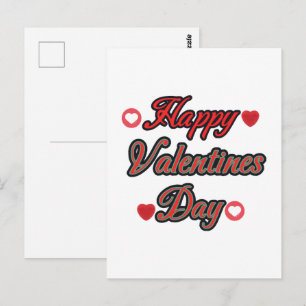 Carte Postale Joyeuse Saint-Valentin pour le cadeau