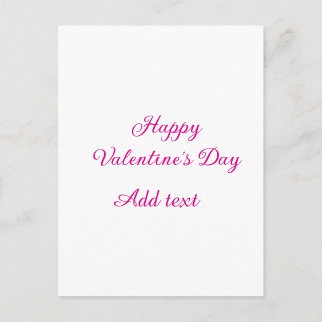 Carte Postale Joyeuse Saint-Valentin texte rose nom message (Devant)