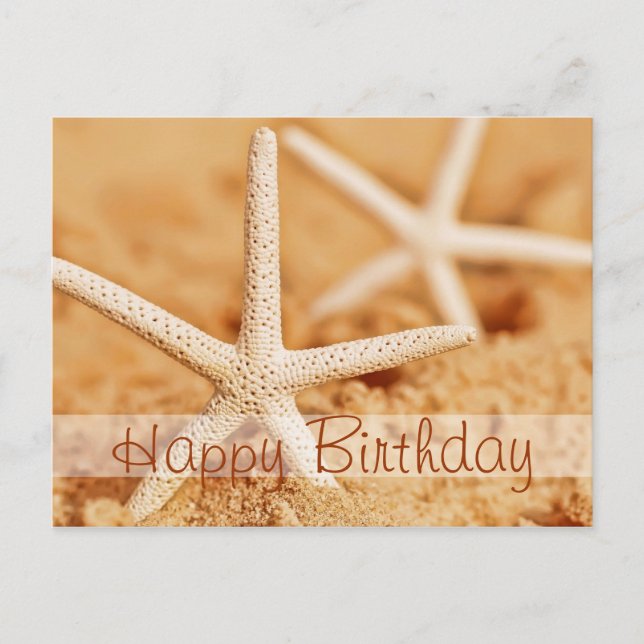 Carte postale Joyeuse Starfish Anniversaire (Devant)