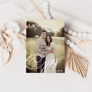 Carte Postale Joyeusement attendu Noël Baby Faire-part