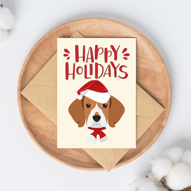 Carte Postale Joyeuses fêtes - Noël Beagle mignon (Créateur téléchargé)