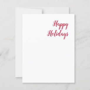 Carte Postale Joyeuses fêtes Noël écriture manuscrite rouge blan