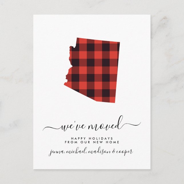 Carte Postale Joyeuses fêtes | Nous avons bougé | Arizona (Devant)