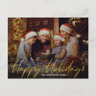 Carte Postale Joyeuses Fêtes Photo de Famille de Noël