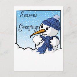 Carte postale Joyeuses Fêtes Snowman