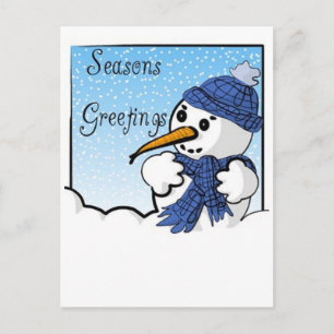 Carte postale Joyeuses Fêtes Snowman