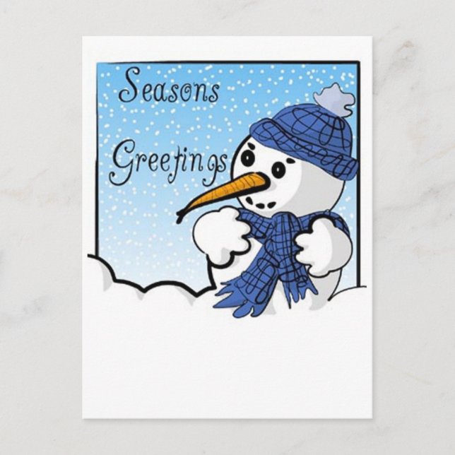 Carte postale Joyeuses Fêtes Snowman (Devant)